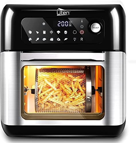 You are currently viewing Air Fryer Oven, Uten 10L Digital Air Fryers Oven, Smart Tabletop Oven with 12 Preset Menus, LED Touch Screen Temperature and Control for Baking with Recipe, 1500W