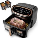 Read more about the article Duronic Air Fryer AF34 BG, 3 draws Included, Dual Zone Black and Rose Gold Family Sized Multi Cooker, 1 x 10L Large Drawer, 2 x 5L Twin Drawers