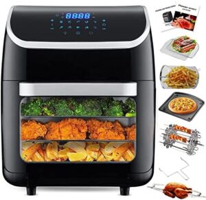 Read more about the article TUOKE Air Fryer Oven, 1800W Digital Air Fryer Oven, Smart Tabletop Oven with 9 Preset Menus, with LED Touch Screen Temperature and Control for Baking, 12L