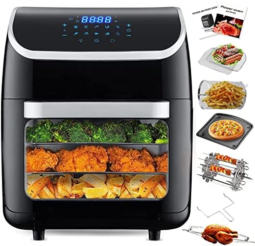 You are currently viewing TUOKE Air Fryer Oven, 1800W Digital Air Fryer Oven, Smart Tabletop Oven with 9 Preset Menus, with LED Touch Screen Temperature and Control for Baking, 12L